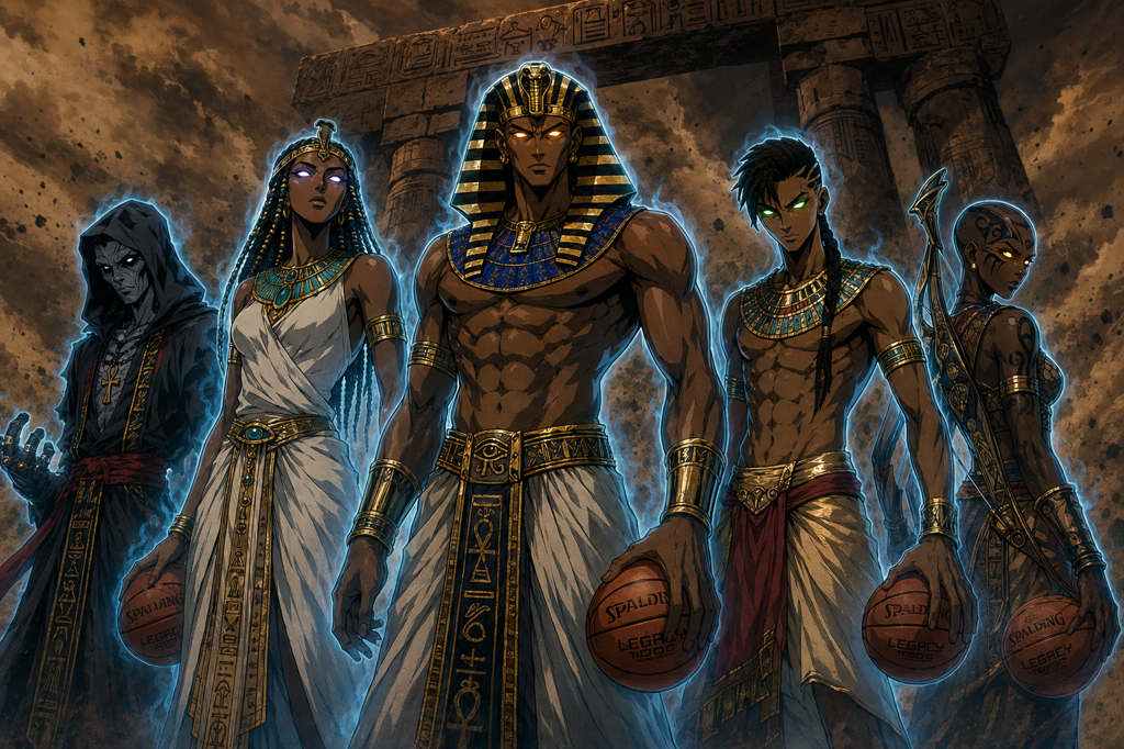 The Pharaoh and his four ghost players